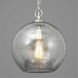 Malbec 1 Light Brushed Nickel Pendant Ceiling Light, Design Series